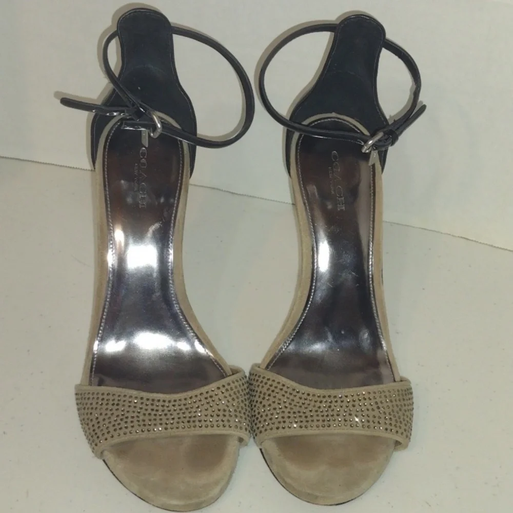 Coach bedazzled high heels size 9
